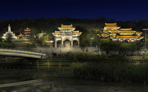 厦门同安梅山寺夜景
