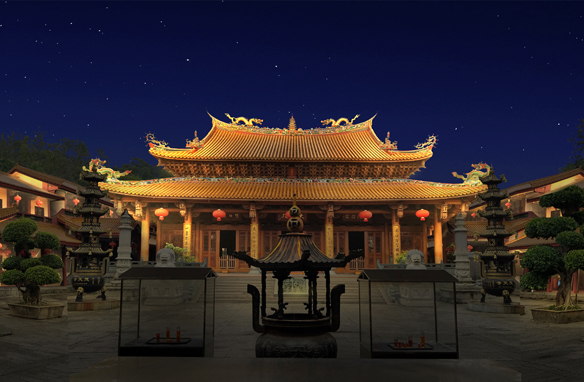 厦门同安梵天寺夜景